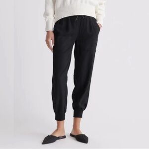 Quince Classic Black Joggers